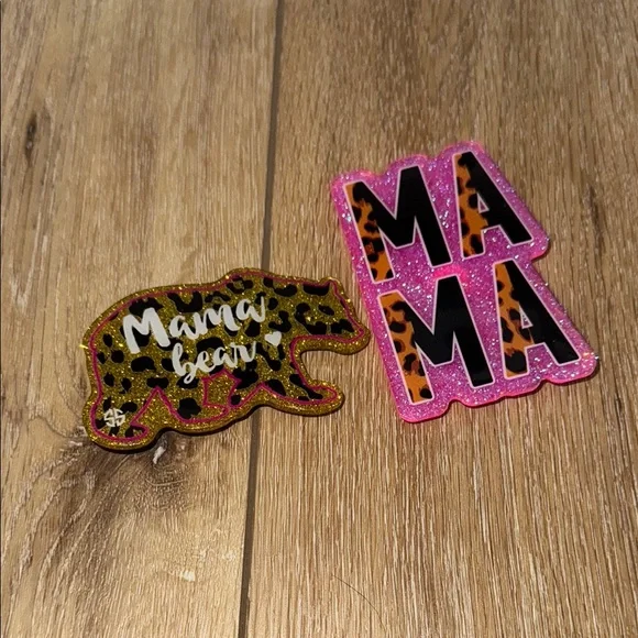 Simply Southern MAMA Tote Charms Glittery, set of 2 - Picture 1 of 4